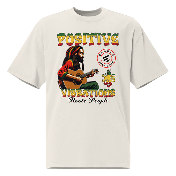 Positive Vibrations Oversized Faded T-Shirt